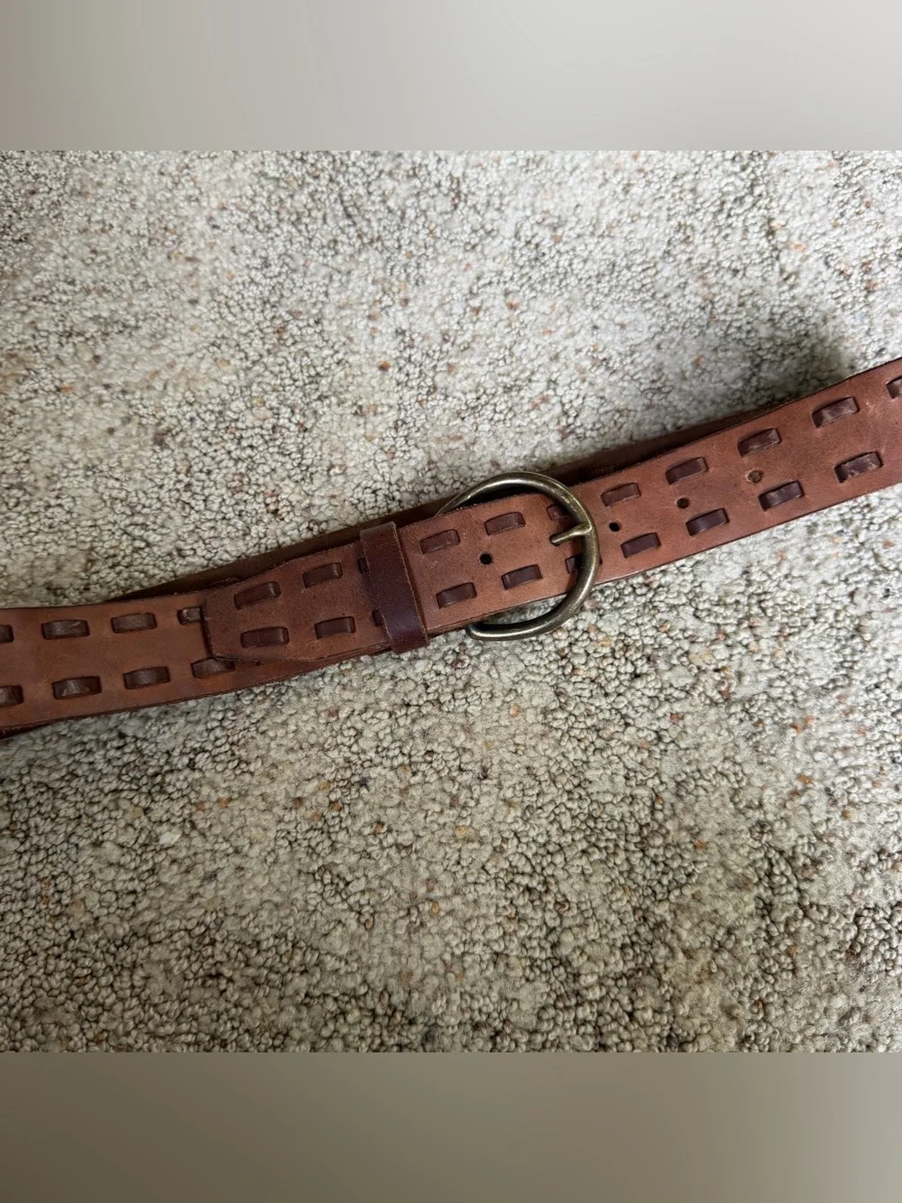 Banana Republic Brown Laced Leather Belt Size Small